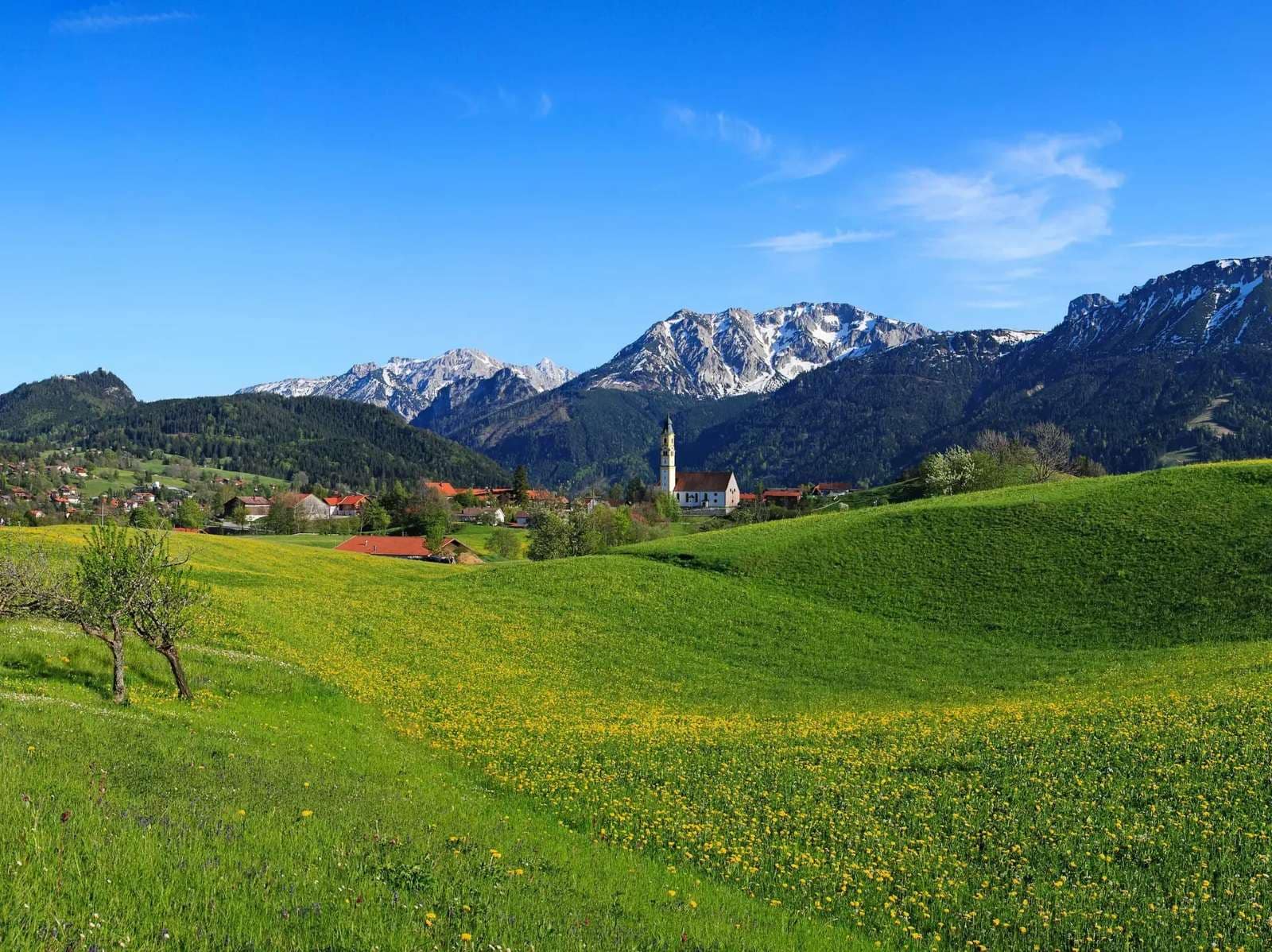 Bergpanorama über Pfronten im Allgäu
